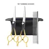 Set de tijeras profesionales para el aseo de mascotas, suministros de limpieza, herramientas de corte de pelo específicas para mascotas para gatos y perros, degradado negro y dorado