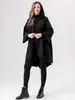 Nuevo cosplay de Halloween para adultos, capa roja y negra de manga larga, Caperucita Roja, túnica de mago medieval para mujer, vestido de muerte