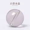Cristal de chá branco natural, quartzo fumê de chá claro translúcido, contas soltas de cristal preto, pulseira, conta única, joias, acessórios para miçangas DIY
