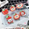 Clip de Manzana de Dibujos Animados de PP Clip Decorativo Lindo para Manual de Notas Clip Rojo de Acrílico Clip para Exámenes de Estudiante Clip Sellador de Snacks