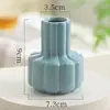 Estilo Crema de Ins Cerámica de Escritorio Jarrón Pequeño Renovación de Habitación Objetos Pequeños Cálidos Adornos de Flores Artificiales Decoración de Oficina