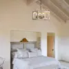 Lámpara de araña vintage de madera maciza estilo country americano francés con acabado envejecido para iluminación de sala de estar y comedor de villa dúplex