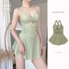 Traje de baño de una pieza para mujer, estilo falda, conservador, color negro, oculta el abdomen y estiliza, nuevo 2026, moderno, superventas, moda, traje de baño para estudiantes de aguas termales
