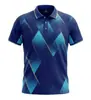 Comércio Exterior Transfronteiriço Personalizado Esportivo Camisa POLO Secagem Rápida Absorção de Suor Resistente ao Desgaste Manga Curta Esportiva Fitness Competição Treinamento Jersey