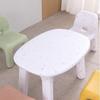 Mesa Infantil Simple Estilo Nórdico PE Plástico Rotacional Doméstica Floral Mesa Pequeña de Comedor Mesa de Estudio y Silla de Jardín de Infancia Mesa de Comedor