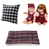 Tela de franela teñida en hilo a cuadros rojos y negros sarga perchada cojín/almohada de tiro tela a cuadros