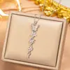 Artículo Popular Transfronterizo: Collar de Moda Personalizado de Cobre con Circonita Exquisita para Mujer, Cadena para Clavícula Versátil de Nicho Lujo Ligero No Descolorante