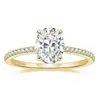 Anillo de plata de ley S925 con diamante Moissanita de huevo ovalado huevo de paloma 3 quilates anillo de diamante de Amazon una generación de cabello