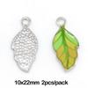 Arete DIY Materiales Hechos a Mano Búho Pequeño Aleación Esmalte Colgante Fresco y Lindo Hoja Accesorios para Aretes