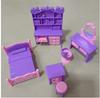 Casa de Bonecas Menina Montagem DIY Duplex Cama de Princesa Presente de Aniversário Brinquedo Playhouse Combinação de Quarto