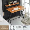 Mesa Dobrável Personalizável Sem Montagem para Casa, Simples com Estante, Mesa para Aluguel, Mesa Dobrável para Estudo e Escritório