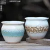 Maceta Creativa de Cerámica para Suculentas de Balcón Hogareño, Maceta Grande de Arcilla para Pothos, Orquídea, Planta Verde, Maceta de Diámetro Grande