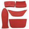 Silicone calor isolado Pot Handle Cover canto apontado Tampa arredondada da orelha do pote Raspador de panela integrado Silicone Pot Handle Cover