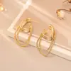 Brincos de Corrente Geométrica com Franjas de Design de Nicho, Brincos Minimalistas de Metal de Alto Padrão, Brincos Simples e Elegantes para o Dia a Dia
