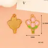 Novo Estilo Esmalte Planta Flor Rosa Hortênsia Girassol Liga Pingente Acessórios para Joias DIY Materiais para Colar