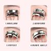 Fábrica atacado pêssego cabo cílios curler com pente em forma de ventilador grande angular lateral pente lateral clipe beleza maquiagem curling ferramenta de cílios