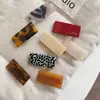 Presilha de Cabelo Doce Estilo Coreano Versátil Acrílico Mini Quadrada Bico de Pato tamanho pequeno Simples Presilha para Franja Lateral