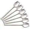 Amazon transfronterizo cuchara de acero inoxidable tenedor cuchara para fideos instantáneos vajilla para el hogar tenedor de postre tenedor para ensaladas tenedor para frutas tenedor para pasta