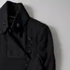 2026 Otoño e Invierno transfronterizo europeo y americano nuevo estilo coreano dark academia sudadera corta con botones diagonales chaqueta casual C
