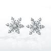 Cao Shi Versión coreana de los nuevos pendientes de circonita con forma de copo de nieve, temperamento, dulce regalo de Navidad, fabricantes, al por mayor en stock