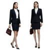 Conjunto de Traje Rayado en Stock para Mujer, Atuendo Profesional Estilo Ejecutivo, Traje de Negocios, Ropa Formal para Entrevista, Traje de Falda