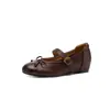 Zapatos Mary Jane Cómodos Invisibles para Aumentar la Altura de Piel de Vaca Otoño 2026 Tacón Medio Cuña Punta Redonda Hebilla de Cuero Genuino Zapatos de una Sola Pieza para Mujer