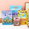 Bolsa de Regalo de Pintura al Óleo Creativa, Bolso Tote Artístico de Nuevo Estilo, Exquisito Empaque de Ramo para Vacaciones y Cumpleaños, Bolsa de Papel para Regalo