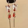 Aretes Étnicos Retro Estilo Xizang Estilo Miao con Borlas Aretes de Metal Calados Aretes de Alta Gama de Estilo Nacional Largos Exquisitos