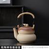 Set de Estufa de Té de Madera Estilo Japonés con Base para Tetera, Calentamiento con Vela, Estufa de Té para Exteriores, Tetera y Tazas de Té Juego Completo