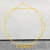 Arco de Balão Hexagonal para Casamento Amazon Arco de Ferro Quadrado Layout de Pátio Externo Suporte para Casamento na Grama