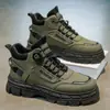 Botas Martin de Caña Alta Nuevas para Hombre Primavera y Otoño, Botines Casuales de Trabajo Estilo Británico Retro con Suela Gruesa