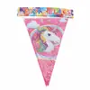 Colección de Banderines Triangulares para Fiestas de Cumpleaños Infantiles Temáticas, Guirnaldas de Banderines, Banderines, Pancartas, Patrones Decorativos, Dibujos Animados para Fiestas Navideñas