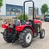 Tractor Rojo Oriental Agrícola Tracción en las Cuatro Ruedas 704Y Alta Potencia Rey del Invernadero Diésel Modelo Nuevo Máquina Todo en Uno para Cultivo y Arado Rotatorio