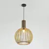 Luminária pendente de restaurante com gaiola de pássaros de madeira vintage estilo japonês da Amazon, lanterna criativa, abajur de cabeceira para casa de hóspedes, exclusivamente para vendas transfronteiriças