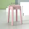 Bancos de Plástico Espessados para Uso Doméstico, Bancos Empilháveis para Mesa de Jantar, Cadeiras Confortáveis para Longos Períodos Sentado, Bancos de Moinho de Vento, Bancos Redondos de Plástico
