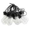 Nueva Cadena de Luces de Bombillas Solares Retro Nostálgica Patio Jardín Exterior Camping Luz Decorativa