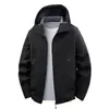 Chaqueta casual softshell a prueba de viento y cálida para hombre, nueva chaqueta impermeable de forro polar de gran tamaño para otoño e invierno con forro de polar