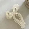 YHJ nova presilha de cabelo com laço feminino temperamento pequeno fresco sensação de gelatina acrílico parte de trás da cabeça penteado grampo de cabelo feminino