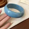 Pulsera ovalada geométrica de resina transfronteriza europea y americana, moderna y minimalista, con un toque de lujo y sofisticación, un accesorio elegante para mujer