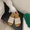 Pantuflas francesas de suela blanda y suela gruesa de una tira para mujer, para usar al aire libre en verano, 26 estilos nuevos, sandalias de suela blanda para vacaciones en la playa