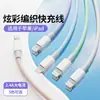 Tejido ColoridoAdecuado para Cable de Carga Apple 17, Cable de Datos iPhone 16/14, Tableta iPad 15, Uso en el Coche