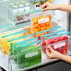 Bolsa para conservación de alimentos con cierre deslizante, bolsa sellada engrosada para refrigerador, porcionamiento de frutas, verduras y carne, bolsa de almacenamiento autosellable con cierre