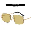 Nuevas Gafas de Sol Metálicas con Corte Sin Marco de Moda para Mujer Tendencia Estilo Coreano Combinan con Todo Gafas de Sol con Protección Solar para Exteriores Ins