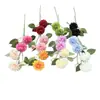 Popular Hortensia Crisantemo Artificial de 3 Ramas para Decoración de Boda Campestre y Accesorios de Fotografía, Venta al por Mayor Transfronteriza