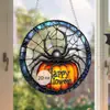 Abóboras de Halloween, aranhas, bruxas, pingentes, multi-elementos, decorações de acrílico para pendurar em portas e janelas, decorações de feriado