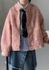 Conjunto de Chaqueta de Cuero para Niños 2025 Otoño e Invierno Nueva Chaqueta de Cuero Rosa para Niños Moda Chaqueta de Cuero Forrada de Felpa Venta al por Mayor Tendencia