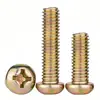 Tornillos de cabeza redonda Phillips zincados, tornillos de cabeza redonda PM grado 6.8, tornillos de cabeza plana para interruptor de regleta M3M4M5M6M8