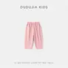 Ropa Infantil Dudu Pantalones para Niños Otoño 100% Algodón Puro Pantalones Casuales para Niños 2026 Nueva Colección de Otoño Pantalones Largos para Niñas
