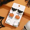 Venta Caliente Transfronteriza Europea y Americana Combinación de Pendientes de Halloween Dibujos Animados Divertida Cabeza de Calabaza Elemento Fantasma Juego de Pendientes Venta al por Mayor