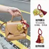 Colgante Llavero Bolsa de Oro Puro 999, Buena Suerte y Riqueza, Cadena para Teléfono Móvil, Regalos Culturales y Creativos al por Mayor